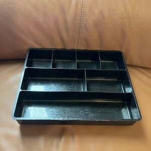 BLACK OFFICE SUPPLY DIVIDER CONTAINER